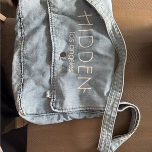Hidden Los Angeles Light Blue Denim Messenger Bag